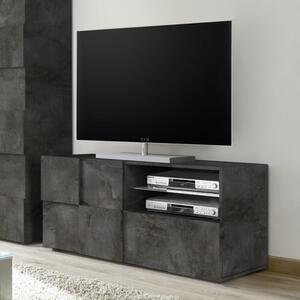 Aleta Wooden TV Stand With 1 Door 1 Drawer In Oxide