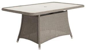 Haverhill Glass Top Rectangular Dining Table In Grey Dusk