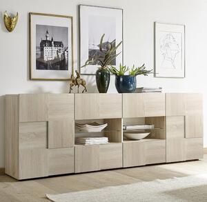 Aleta Wooden Sideboard With 2 Doors 4 Drawers In Sonoma Oak