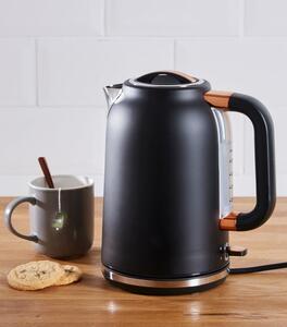 Dunelm 1.7L 3kW Matt Black & Copper Jug Kettle