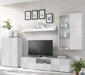 Aleta High Gloss Living Room Furniture Set In White