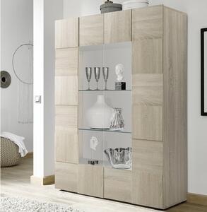 Aleta Wooden Display Cabinet With 2 Doors In Sonoma Oak