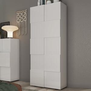 Aleta High Gloss Wardrobe With 2 Doors In White