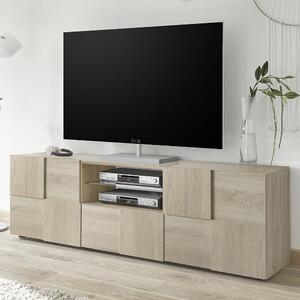 Aleta Wooden TV Stand With 2 Doors 1 Drawer In Sonoma Oak