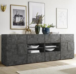 Aleta Wooden Sideboard With 2 Doors 4 Drawers In Oxide