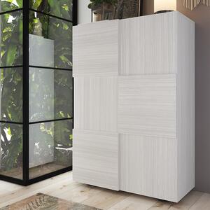 Aleta Wooden Shoe Storage Cabinet With 2 Door In Eucaliptus Oak
