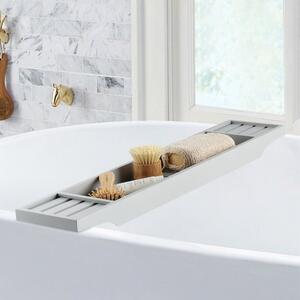 Grey Bamboo Bath Rack