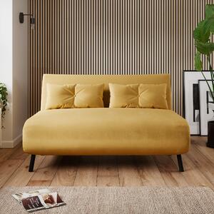 Phoebe Velvet Double Sofa Bed Old Gold