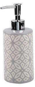 Geo Tile Grey Ceramic Soap Dispenser