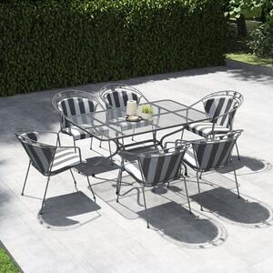 Pacific Lifestyle Elegance Rectangular 6 Seater Dining Set with Cushions