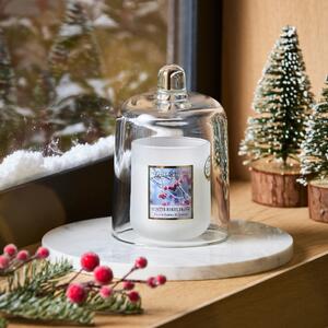 Heart and Home Cloche & Winter Berry Frost Candle Gift Set White