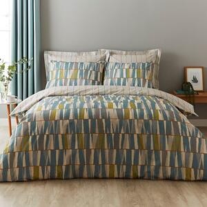 Elements Kolla Blue Duvet Cover and Pillowcase Set