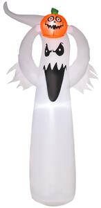 HOMCOM Next Day Delivery 6FT 1.8m LED Halloween Inflatable Decoration Floating Ghost & Pumpkin Party Outdoors Yard Lawn