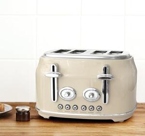 Retro Cream 4 Slice Toaster