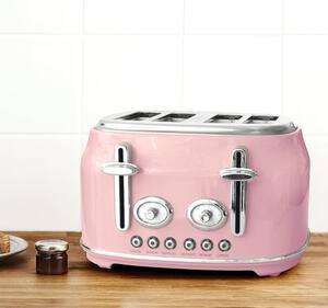 Retro Pink 4 Slice Toaster