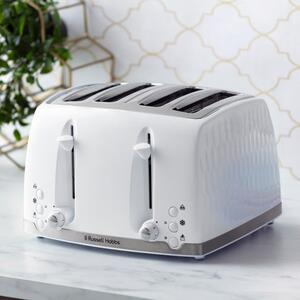 Russell Hobbs Honeycomb 4 Slice Toaster White