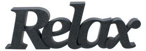 Relax Grey Resin Word