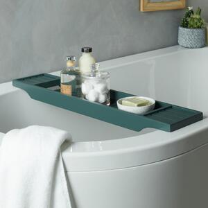 Forest Green Bamboo Bath Rack