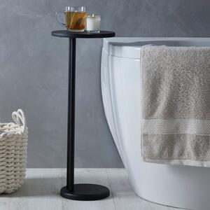 Elements Matt Black Bath Side Table