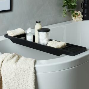 Black Bamboo Bath Rack