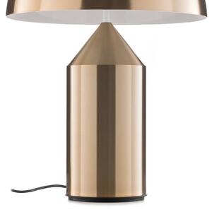 Oluce Atollo table lamp, dimmable, Ø 38 cm, gold