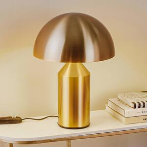 Oluce Atollo table lamp, dimmable, Ø 38 cm, gold