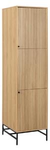 Abilene Wooden Wardrobe With 2 Doors In Oak And Black