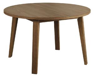 Agnano Wooden Dining Table Round In Smoked Oak