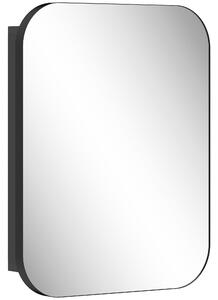 HOMCOM Bathroom Medicine Cabinet with Mirror, Bathroom Wall Cabinet with Adjustable Shelves, Soft Close Hinges, Black
