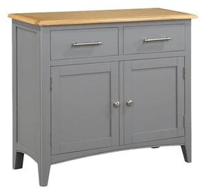 Roswell Wooden Sideboard 2 Doors 2 Drawers In Mid Oak And Grey