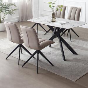 Indus Valley Aura Dining Table With 4 Aura Dining Chairs