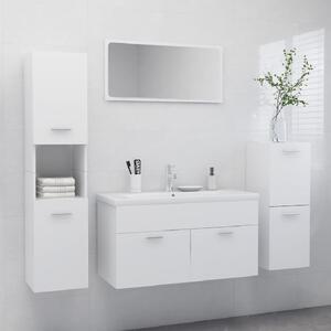 Preston Wooden 90cm Bathroom Furniture Set In White