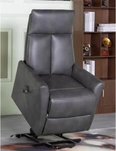 Liberty Electric Faux Leather Lift And Tilt Reclining Chair In Grey