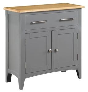 Roswell Wooden Sideboard 2 Doors 1 Drawer In Mid Oak And Grey