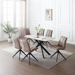 Indus Valley Aura Dining Table With 6 Aura Chairs