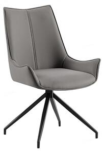 Zurich Faux Leather Dining Chair In Grey