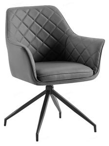 Alcoa Faux Leather Dining Chair In Grey