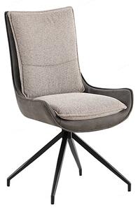 Provo Fabric Dining Chair In Light And Dark Beige