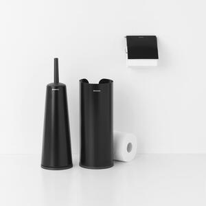 Brabantia Matt Black Set of 3 Toilet Accessories