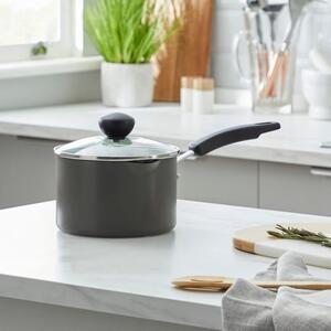 Non-Stick Hard Anodised Aluminium Saucepan, 16cm