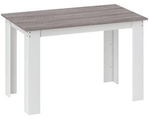 HOMCOM Dining Table for 4-6 People, Kitchen Table with Wood Effect for Dining Room, Grey