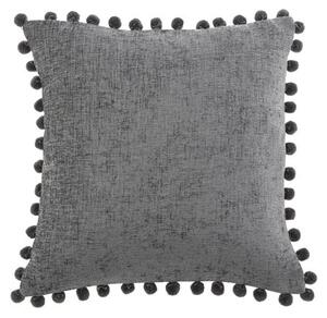 Chenille Square PomPom Cushion