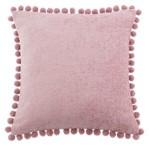 Chenille Square PomPom Cushion