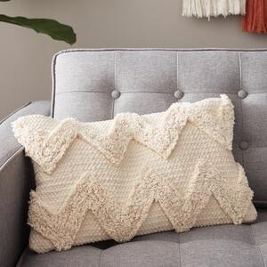 Zig Zag Tufted Cotton Cushion