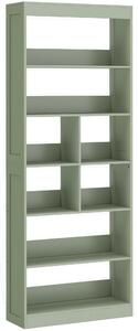 HOMCOM Bookcase, 6-Tier Bookshelf with Open Storage Shelves, Cubes, 180 cm Tall Display Shelf with Anti-Tipping Design, Green