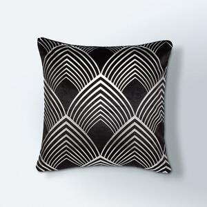 Geo Silver Foil Cushion