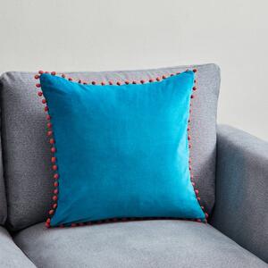 Velvet Pom Pom Cushion