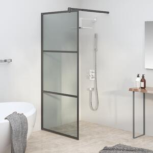 Walk-in Shower Wall 90x195cm Dark ESG Glass Black