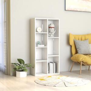 Book Cabinet High Gloss White 50x25x106 cm Engineered Wood
