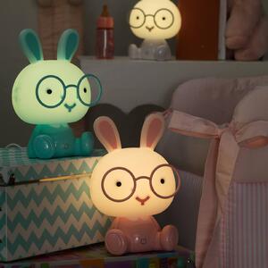 Bunny LED table lamp for children's rooms, pink